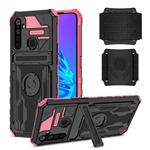 For OPPO Realme 5 / 5i / C3 Armor Wristband Phone Case(Pink)