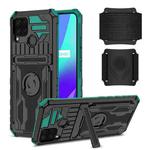 For OPPO Realme C15 Armor Wristband Phone Case(Dark Green)