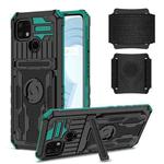 For OPPO Realme C21 Armor Wristband Phone Case(Dark Green)