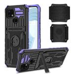 For OPPO Realme C21 Armor Wristband Phone Case(Purple)