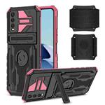 For vivo Y20 Armor Wristband Phone Case(Pink)