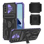 For vivo Y20 Armor Wristband Phone Case(Purple)