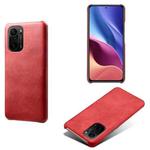 For Xiaomi Redmi K40 Calf Texture PC + PU Phone Case(Red)