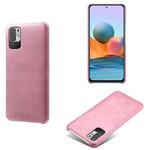 For Xiaomi Redmi Note 10 5G Calf Texture PC + PU Phone Case(Pink)