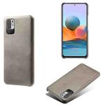 For Xiaomi Redmi Note 10 5G Calf Texture PC + PU Phone Case(Grey)