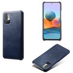 For Xiaomi Redmi Note 10 5G Calf Texture PC + PU Phone Case(Blue)