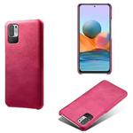 For Xiaomi Redmi Note 10 5G Calf Texture PC + PU Phone Case(Rose Red)