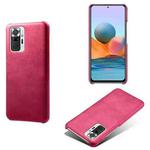 For Xiaomi Redmi Note 10 Pro 4G Calf Texture PC + PU Phone Case(Rose Red)