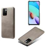 For Xiaomi Redmi 10 Calf Texture PC + PU Phone Case(Grey)