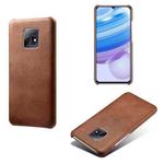 For Xiaomi Redmi 10X 5G / 10X Pro 5G Calf Texture PC + PU Phone Case(Brown)