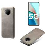 For Xiaomi Redmi Note 9 Pro 5G Calf Texture PC + PU Phone Case(Grey)