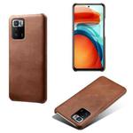 For Xiaomi Redmi Note 10 Pro 5G CN Version Calf Texture PC + PU Phone Case(Brown)