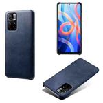 For Xiaomi Redmi Note 11 5G Calf Texture PC + PU Phone Case(Blue)