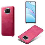 For Xiaomi Mi 10T Lite 5G Calf Texture PC + PU Phone Case(Rose Red)