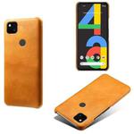 For Google Pixel 4a Calf Texture PC + PU Phone Case(Orange)
