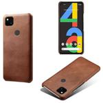 For Google Pixel 4a Calf Texture PC + PU Phone Case(Brown)