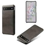 For Google Pixel 6a Calf Texture PC + PU Phone Case(Black)