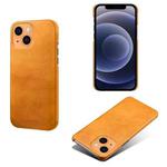 For iPhone 13 Calf Texture PC + PU Phone Case(Orange)