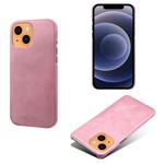 For iPhone 13 Calf Texture PC + PU Phone Case(Pink)