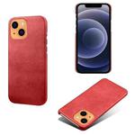 For iPhone 13 mini Calf Texture PC + PU Phone Case (Red)