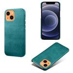For iPhone 13 mini Calf Texture PC + PU Phone Case (Green)