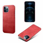 For iPhone 12 Pro Max Calf Texture PC + PU Phone Case(Red)