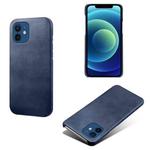 For iPhone 12 / 12 Pro Calf Texture PC + PU Phone Case(Blue)