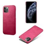 Calf Texture PC + PU Phone Case For iPhone 11 Pro Max(Rose Red)