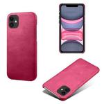 Calf Texture PC + PU Phone Case For iPhone 11(Rose Red)