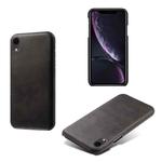 For iPhone XR Calf Texture PC + PU Phone Case(Black)