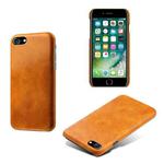 For iPhone SE 2022 / SE 2020 / 8 / 7 Calf Texture PC + PU Phone Case(Orange)