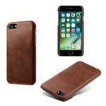 For iPhone SE 2022 / SE 2020 / 8 / 7 Calf Texture PC + PU Phone Case(Brown)
