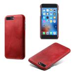 Calf Texture PC + PU Phone Case For iPhone 8 Plus & 7 Plus(Red)