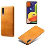 Calf Texture  PC + PU Phone Case For Samsung Galaxy A50(Orange)
