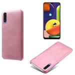 Calf Texture  PC + PU Phone Case For Samsung Galaxy A50(Pink)