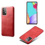 Calf Texture  PC + PU Phone Case For Samsung Galaxy A52 5G(Red)