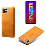 Calf Texture  PC + PU Phone Case For Samsung Galaxy F42 5G(Orange)