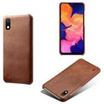 Calf Texture  PC + PU Phone Case For Samsung Galaxy A10(Brown)