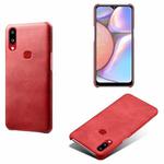 Calf Texture  PC + PU Phone Case For Samsung Galaxy A10s(Red)