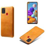 Calf Texture  PC + PU Phone Case For Samsung Galaxy A21S(Orange)