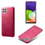 Calf Texture  PC + PU Phone Case For Samsung Galaxy A22 4G(EU)(Rose Red)