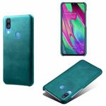 Calf Texture  PC + PU Phone Case For Samsung Galaxy A40(Green)
