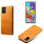 Calf Texture  PC + PU Phone Case For Samsung Galaxy A51 4G(Orange)