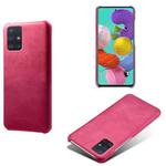 Calf Texture  PC + PU Phone Case For Samsung Galaxy A51 4G(Rose Red)