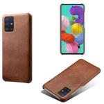 Calf Texture  PC + PU Phone Case For Samsung Galaxy A51 4G(Brown)