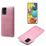 Calf Texture  PC + PU Phone Case For Samsung Galaxy A51 5G(Pink)