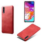 Calf Texture  PC + PU Phone Case For Samsung Galaxy A70(Red)