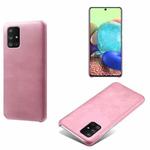 Calf Texture  PC + PU Phone Case For Samsung Galaxy A71 5G(Pink)