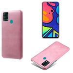 Calf Texture  PC + PU Phone Case For Samsung Galaxy F41(Pink)