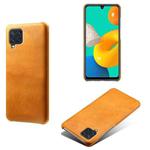 For Samsung Galaxy M32 Calf Texture  PC + PU Phone Case(Orange)